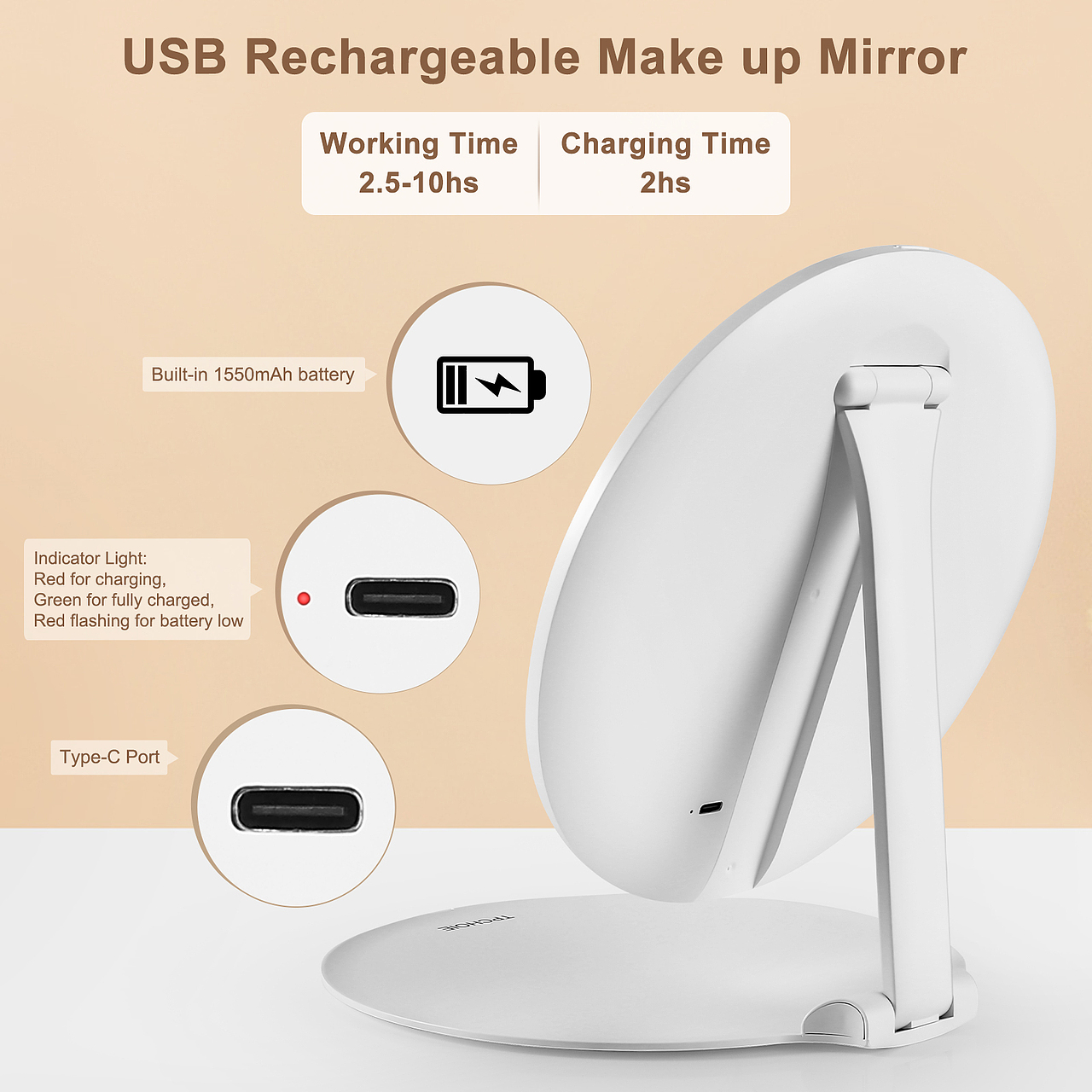 化妆镜 亚马逊主图a+ 图片实拍精修