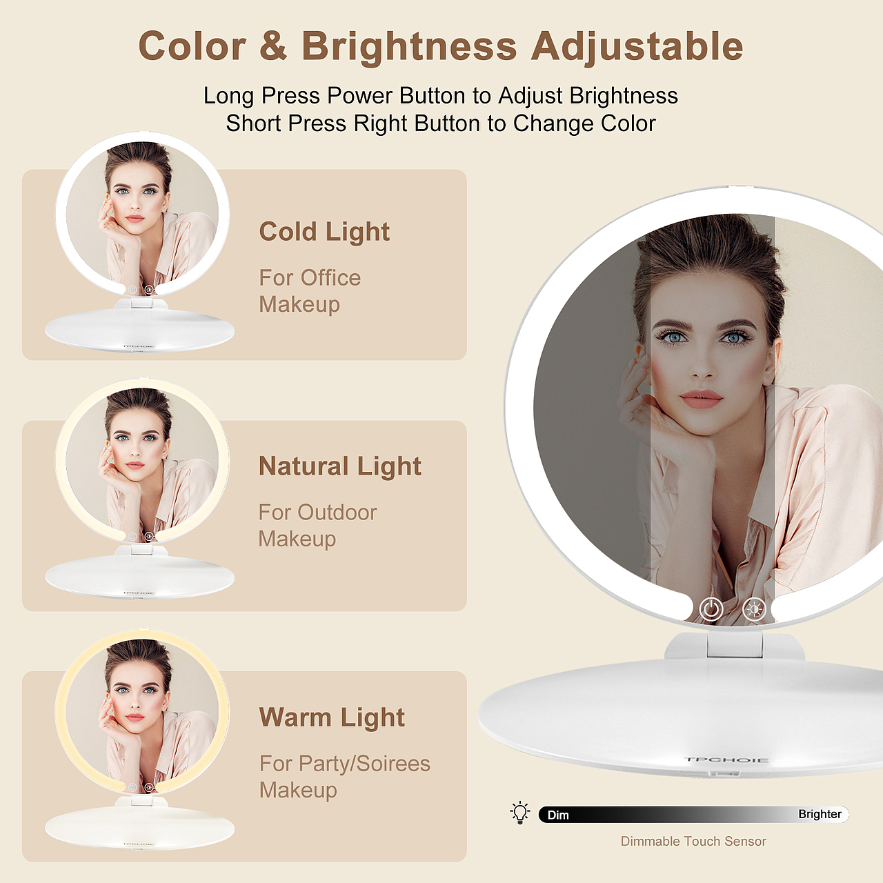 化妆镜 亚马逊主图a+ 图片实拍精修