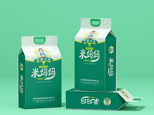 大米包装设计——米妈妈（附带大米各个规格尺寸）