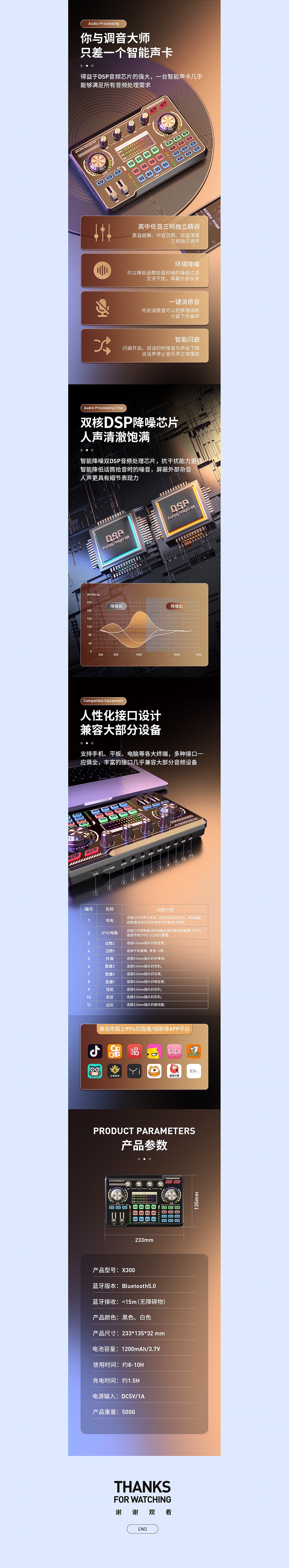 2022年直播K歌涨粉无线麦克风套装详情页