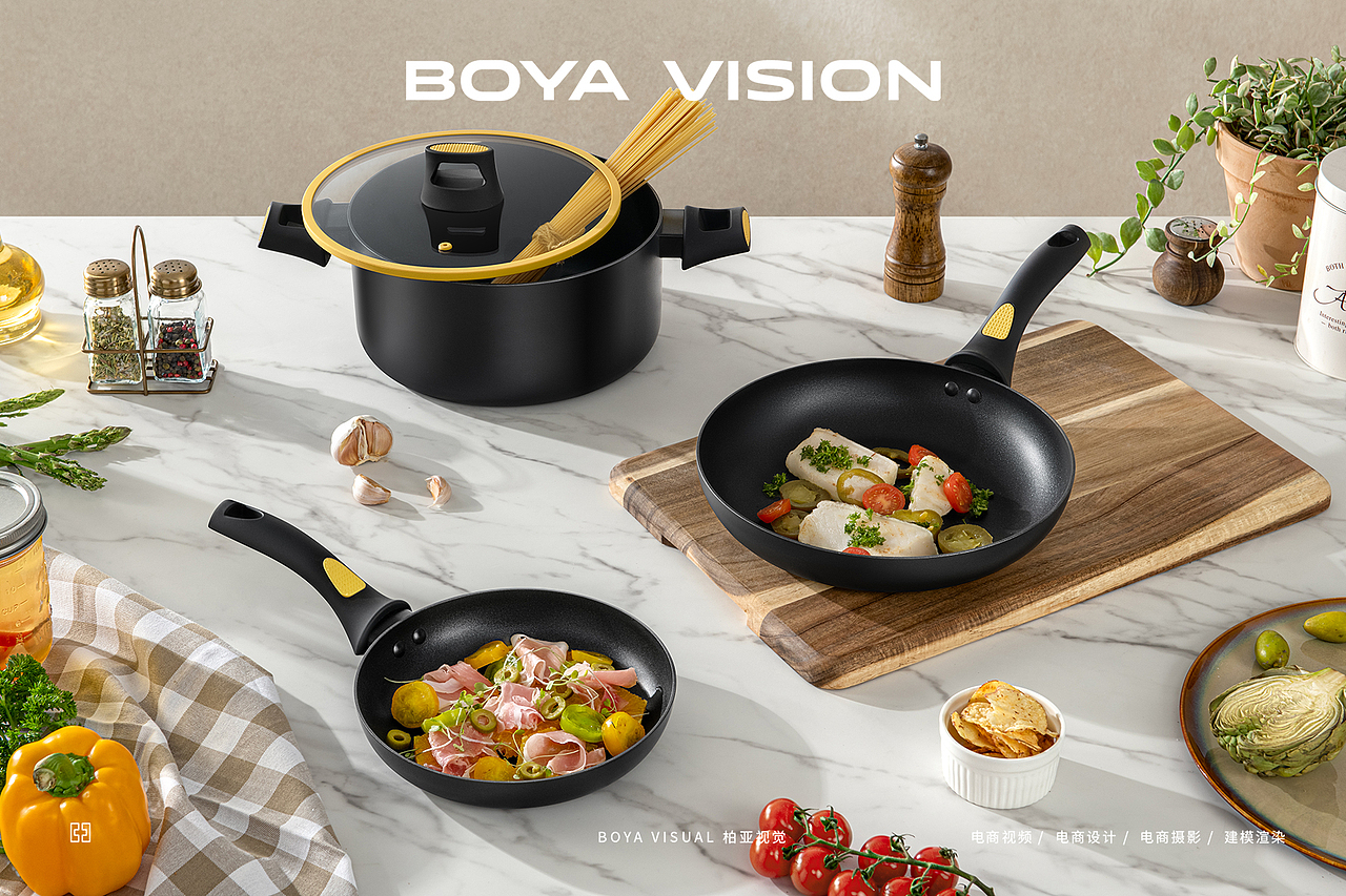 跨境（亚马逊）厨具摄影 ｜套锅 组合锅 X BOYA（图ZMzg5MzAwNDI4） - 产品摄影 - 站酷设计师柏亚视觉摄影原创素材 - 站酷ZCOOL