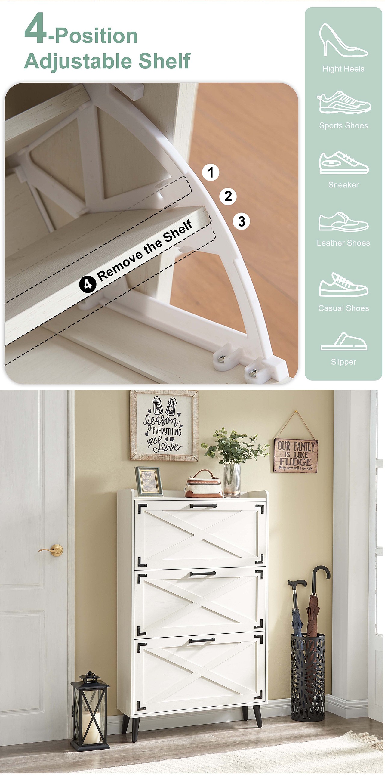 亚马逊鞋柜拍摄,主图A+设计排版,家具摄影,家具拍照