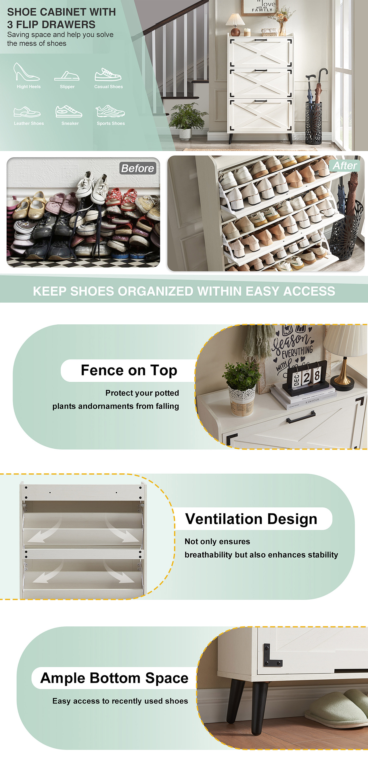 亚马逊鞋柜拍摄,主图A+设计排版,家具摄影,家具拍照