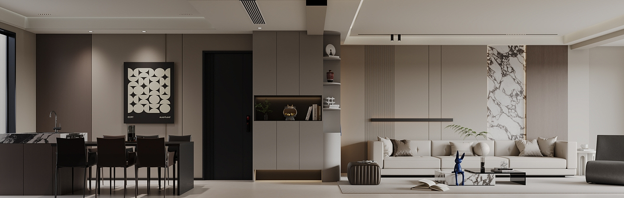 分享几个客餐厅效果表现案例（图ZMzg5MzAzMzg4） - 家装设计 - 站酷设计师高端视觉效果雪雪原创素材 - 站酷ZCOOL