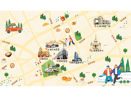 插画地图（个人主页-ZNzE3NzYxNDg=） - 艺术插画 - 站酷设计师LEI智原创素材 - 站酷ZCOOL