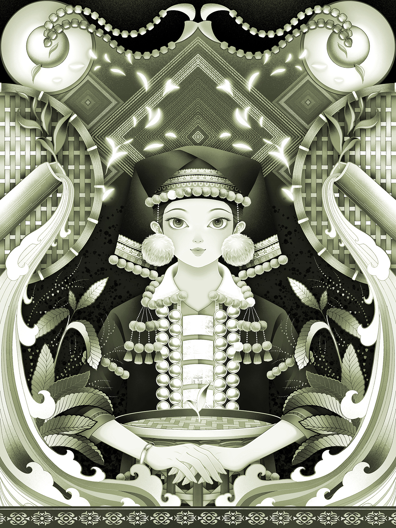 万象织梦 · 以她之名 | 民族系列人物插画（二）（图ZMzg5MzEzMDgw） - 商业插画 - 站酷设计师monnea原创素材 - 站酷ZCOOL