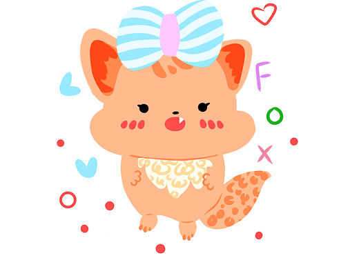 带蝴蝶结的狐狸