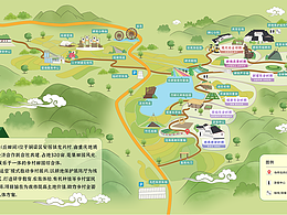手绘地图设计—丘田间研学基地