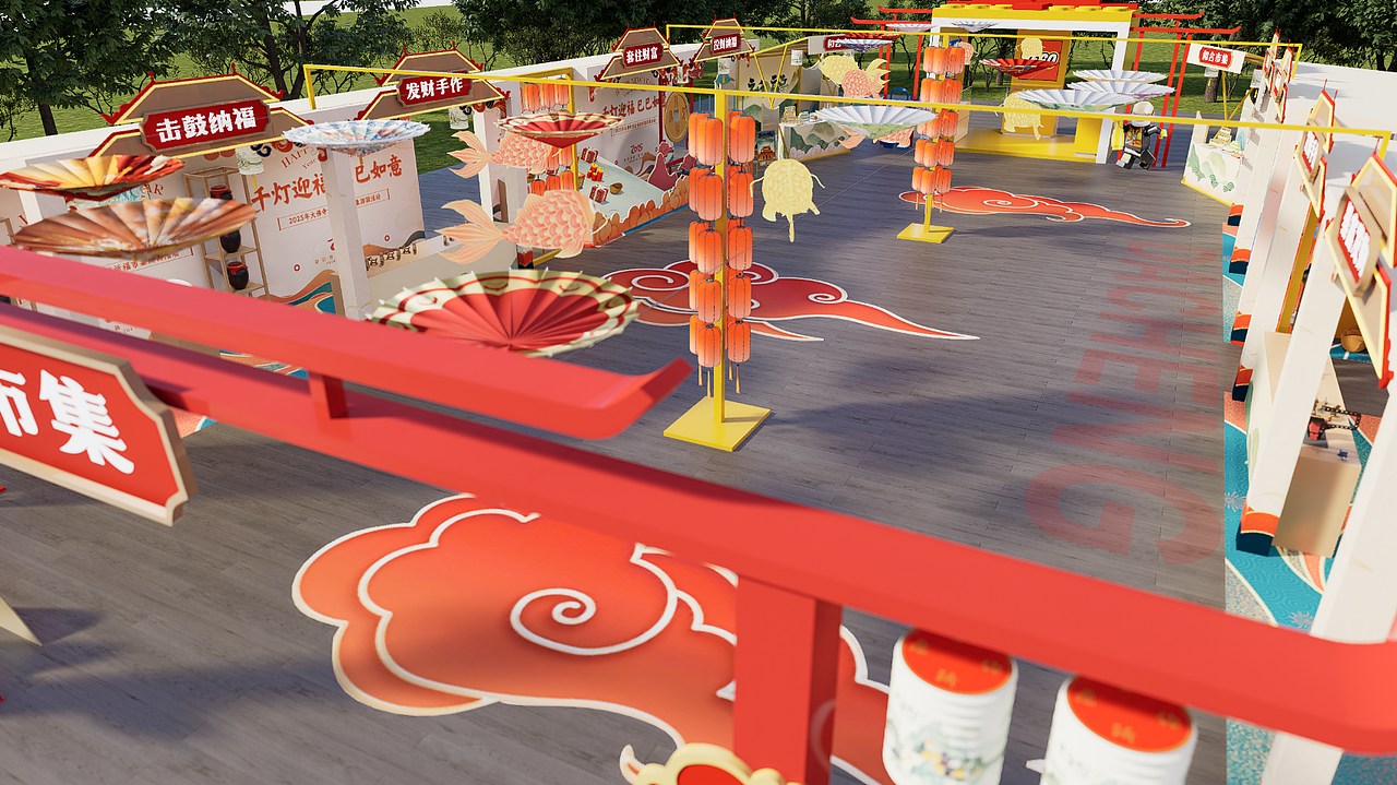 快闪市集/大佛寺景区祈福游园活动（图ZMzg5MzQ1ODY4） - 展陈设计 - 站酷设计师独立大厨原创素材 - 站酷ZCOOL