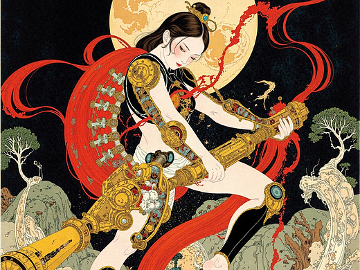 《工笔哥特》——东方墨骨与暗夜机械的量子纠缠
