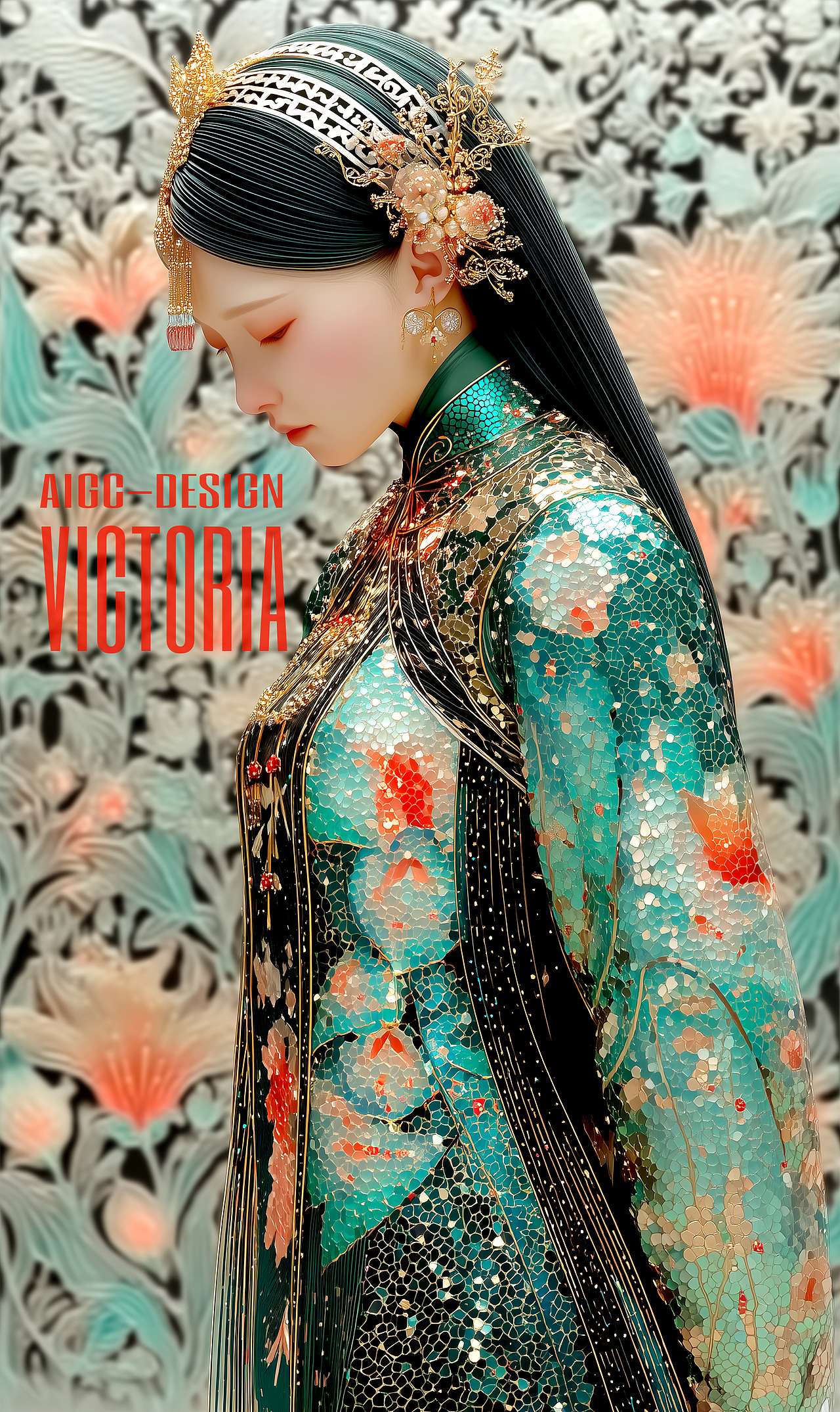 AIGC-《美人图鉴》五（图ZMzg5MzQ5MTA4） - AI作品 - 站酷设计师AIGCVictoria原创素材 - 站酷ZCOOL