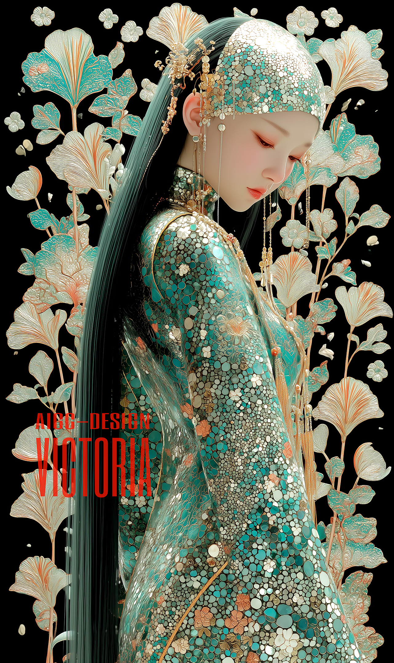 AIGC-《美人图鉴》五（图ZMzg5MzQ5MDk2） - AI作品 - 站酷设计师AIGCVictoria原创素材 - 站酷ZCOOL