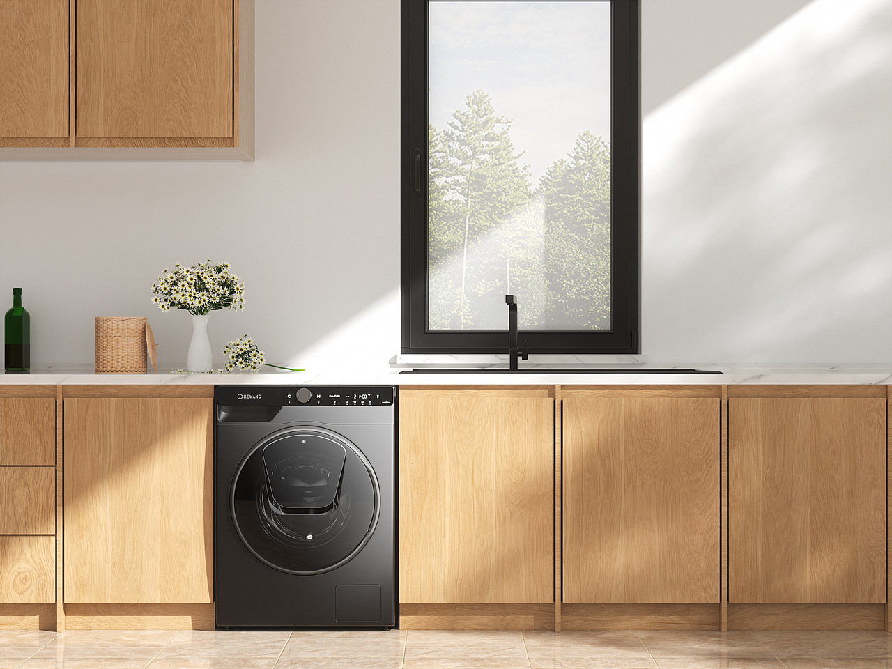 洗衣机场景渲染AIGC