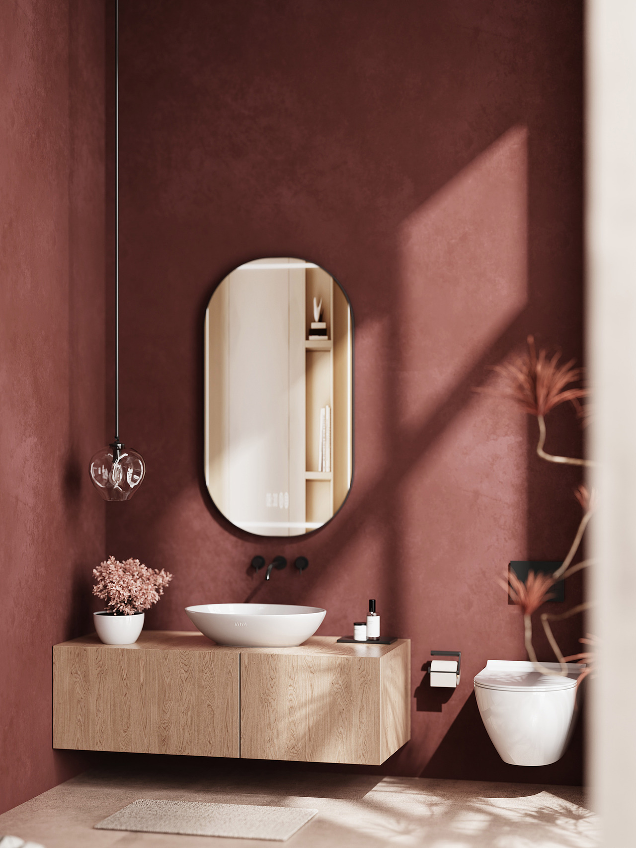 第五十六期keyshot室内浴室场景源文件ks镜柜浴室场景