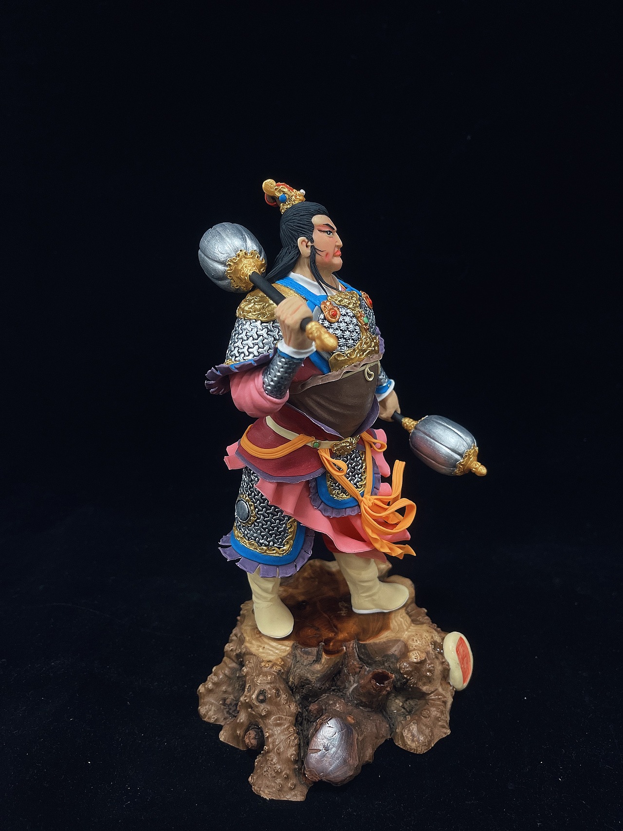 康健面塑《隋唐猛将》