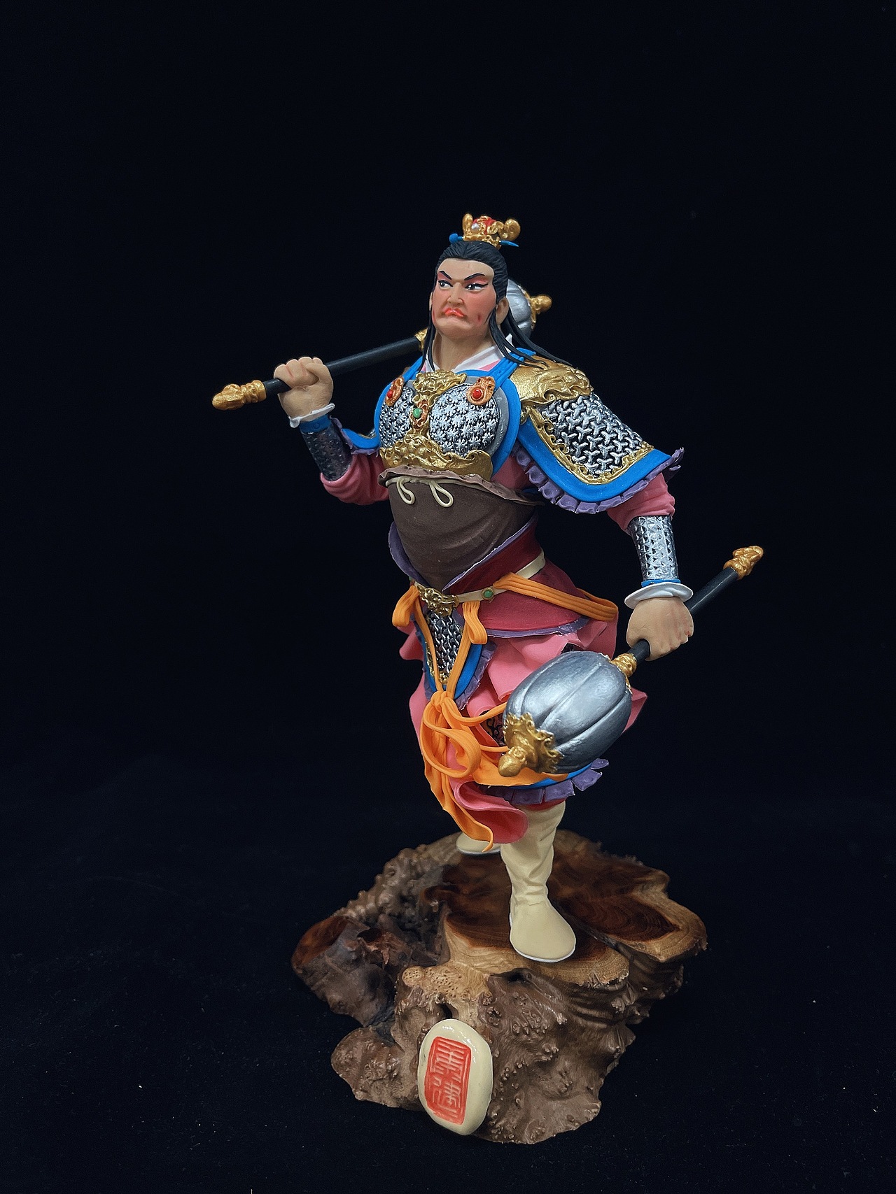 康健面塑《隋唐猛将》