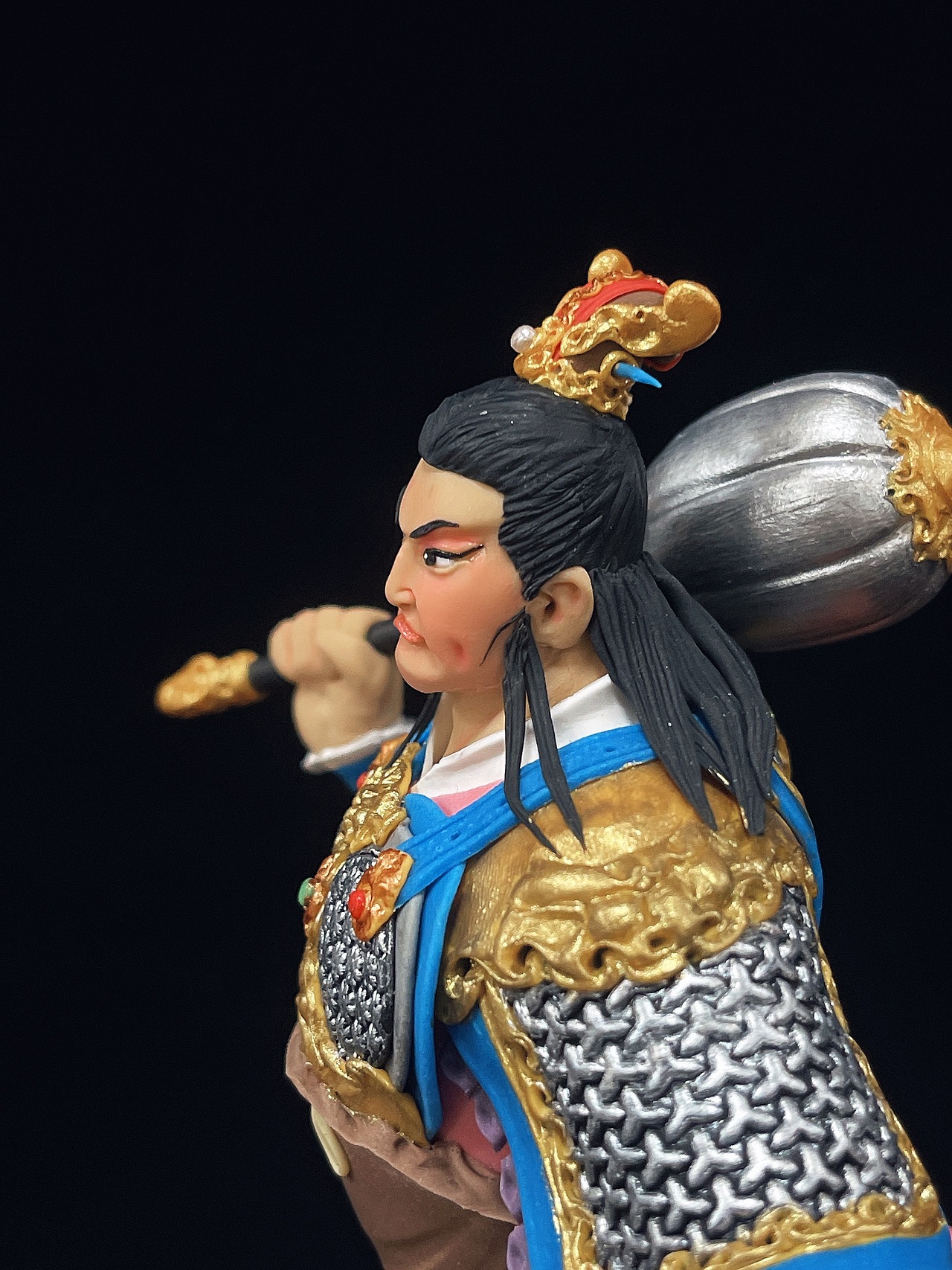 康健面塑《隋唐猛将》