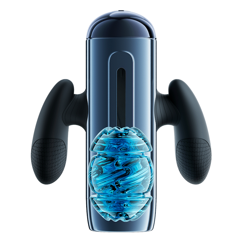 跳楼机升降飞机杯黑色渲染