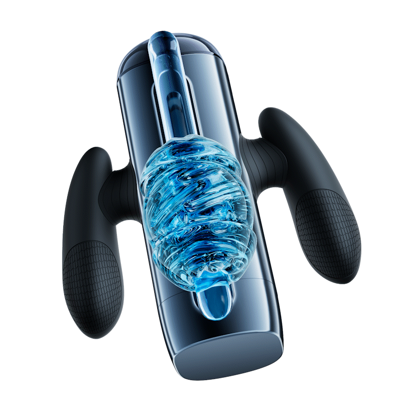 跳楼机升降飞机杯黑色渲染