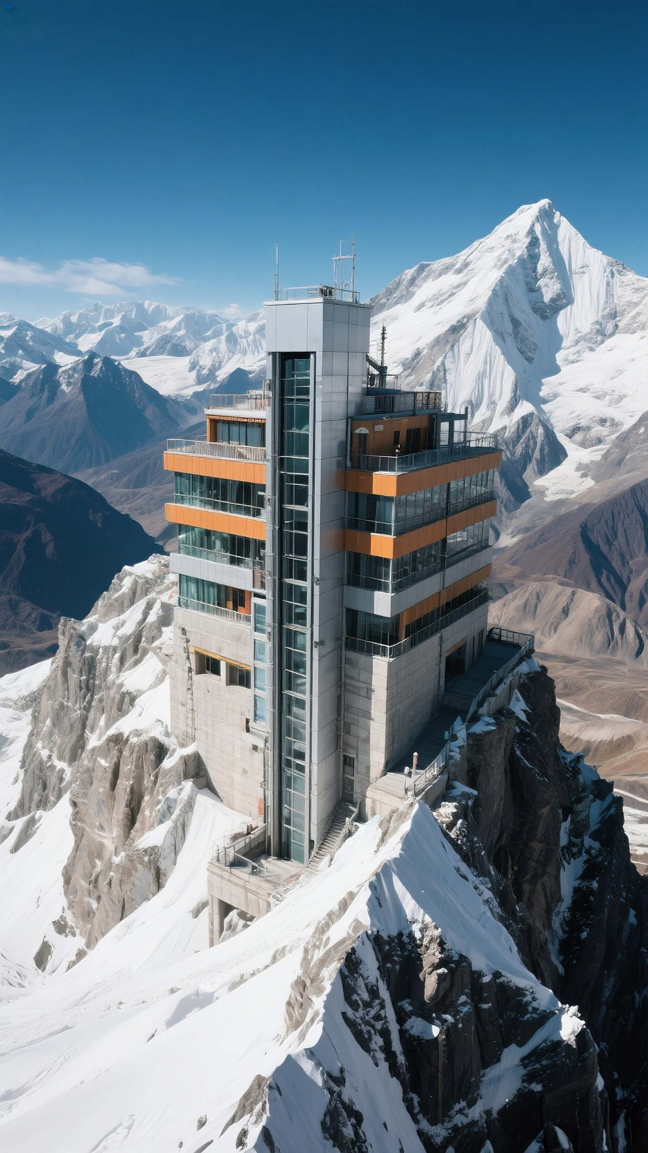 珠穆朗玛峰电梯安装工人（图ZMzg5Mzg0Mjk2） - AI作品 - 站酷设计师时光背影只能留给原创素材 - 站酷ZCOOL