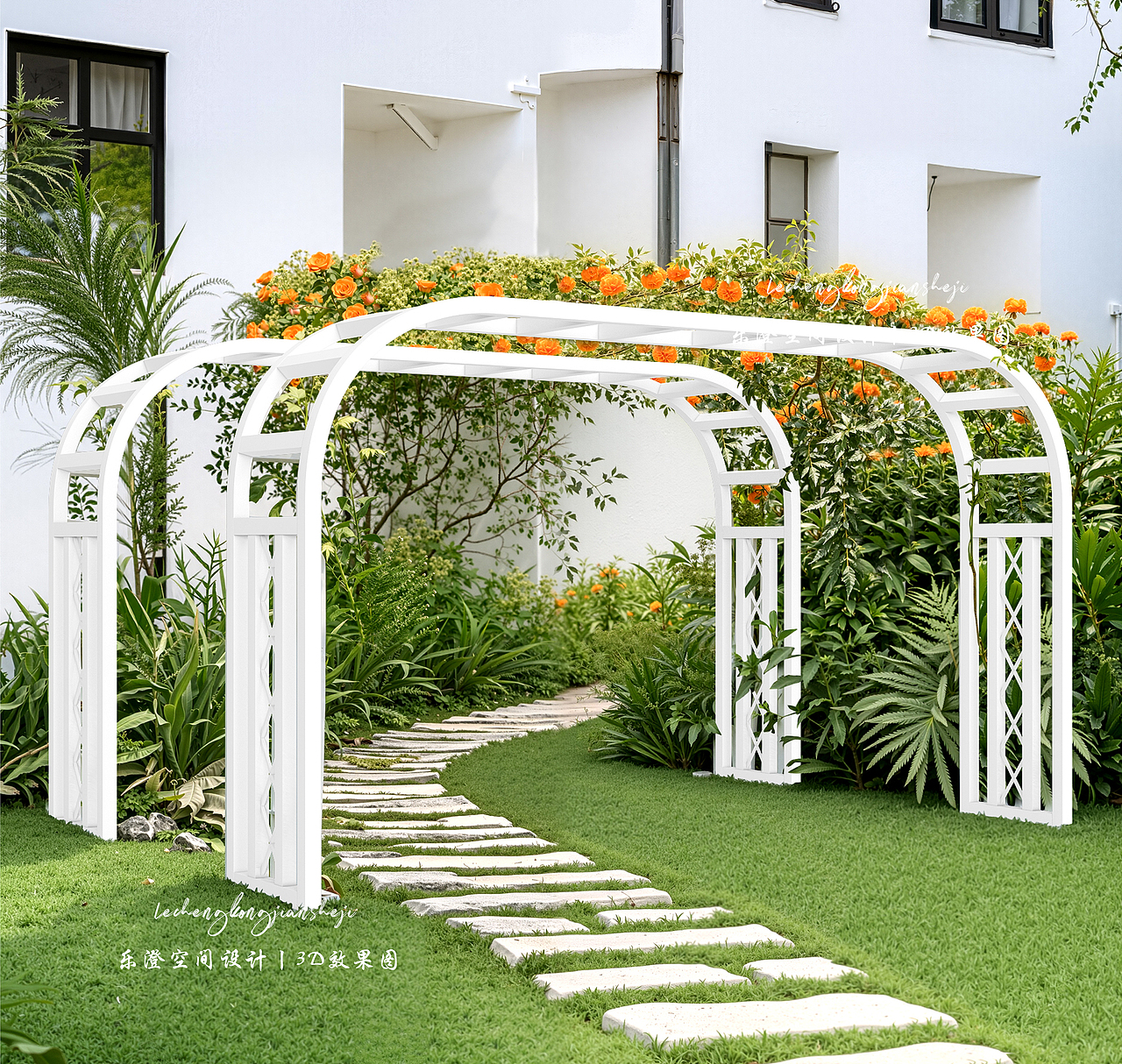 春日上新-拱门花架渲染