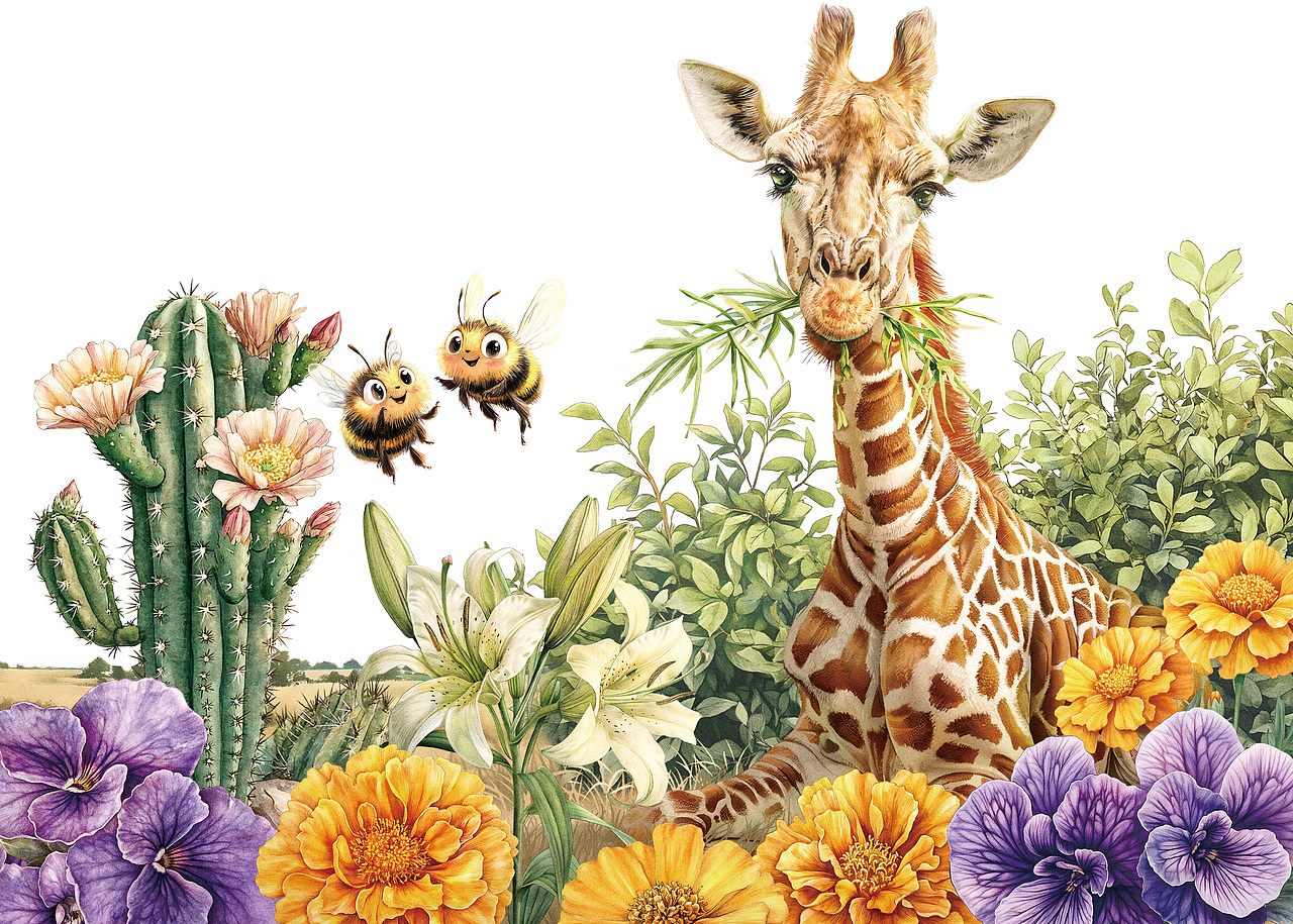 【自然/儿童插画/触摸书】棒棒熊的草原之旅