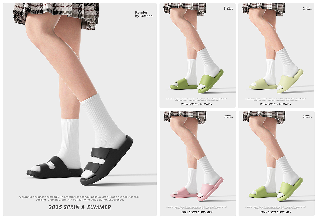 拖鞋上脚图渲染（图ZMzg5NDIwODI0） - 产品 - 站酷设计师a_No原创素材 - 站酷ZCOOL