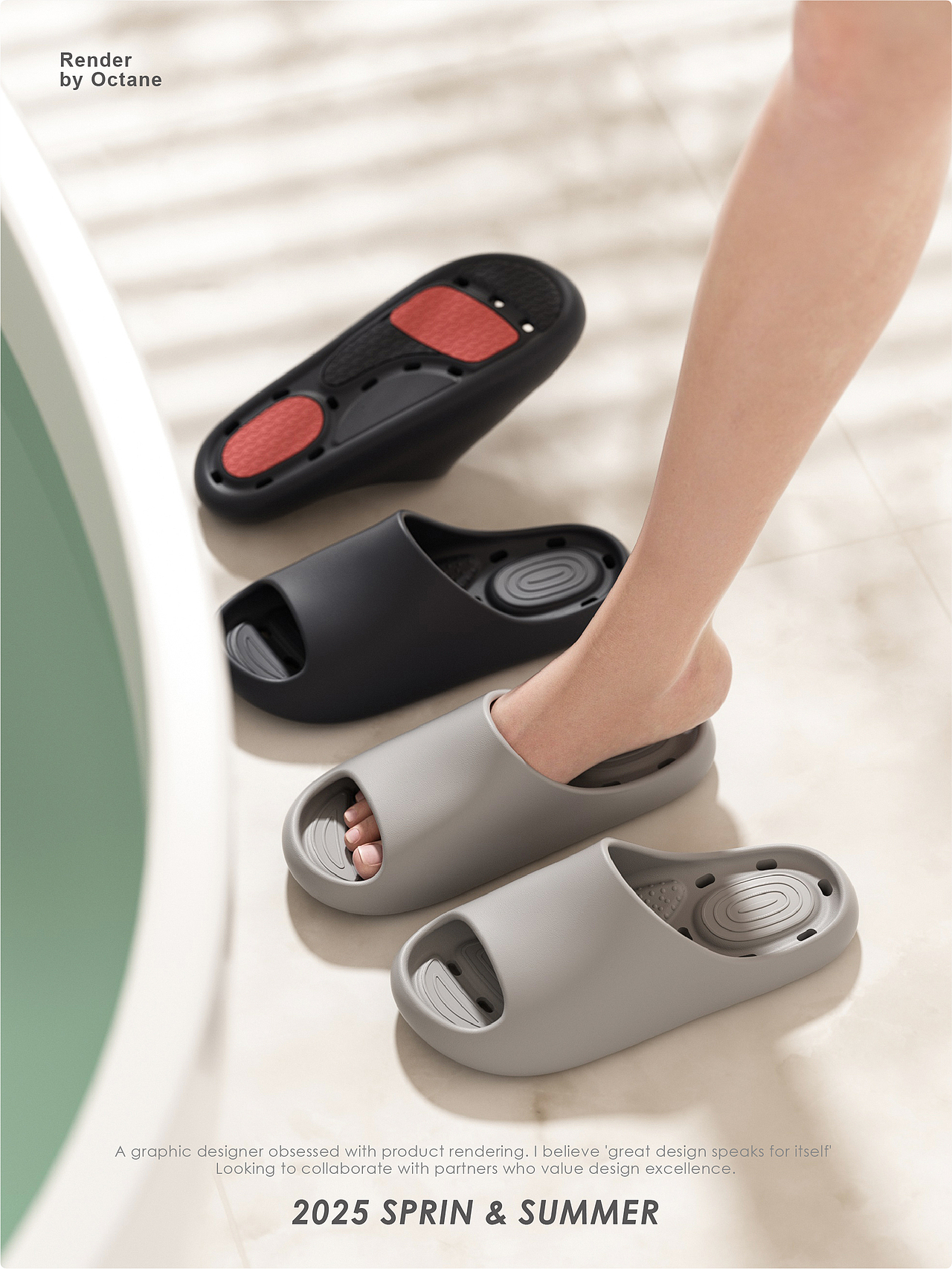 拖鞋上脚图渲染（图ZMzg5NDIzMDA4） - 产品 - 站酷设计师a_No原创素材 - 站酷ZCOOL