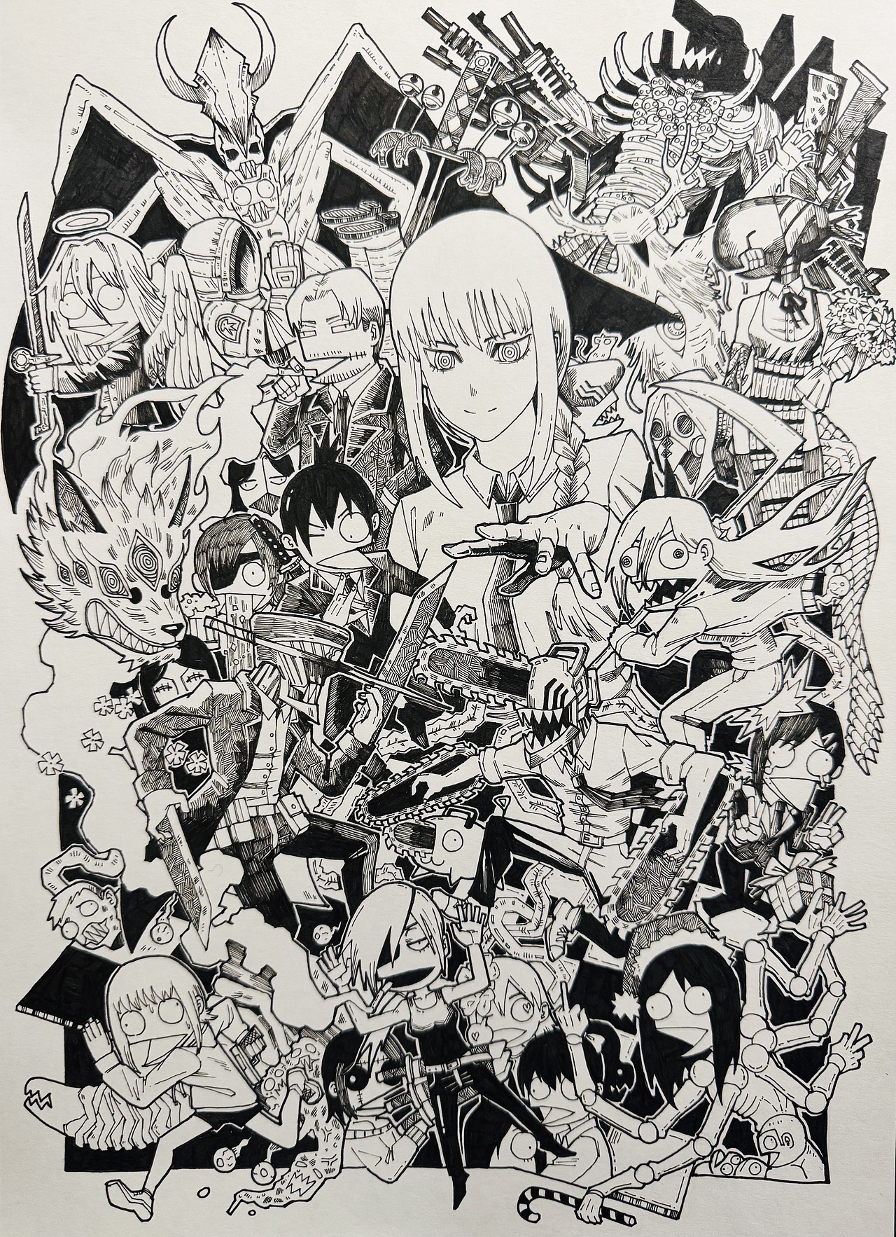 电锯人同人风格画（图ZMzg5NDIzNjY0） - 商业插画 - 站酷设计师晓空1986原创素材 - 站酷ZCOOL