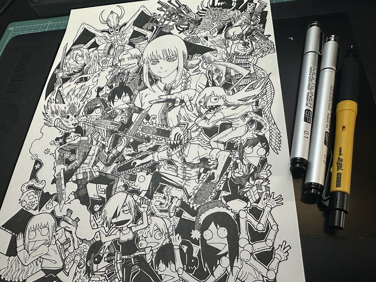 电锯人同人风格画（图ZMzg5NDIzNjcy） - 商业插画 - 站酷设计师晓空1986原创素材 - 站酷ZCOOL