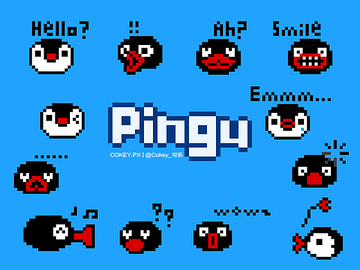 Pingu系列像素画