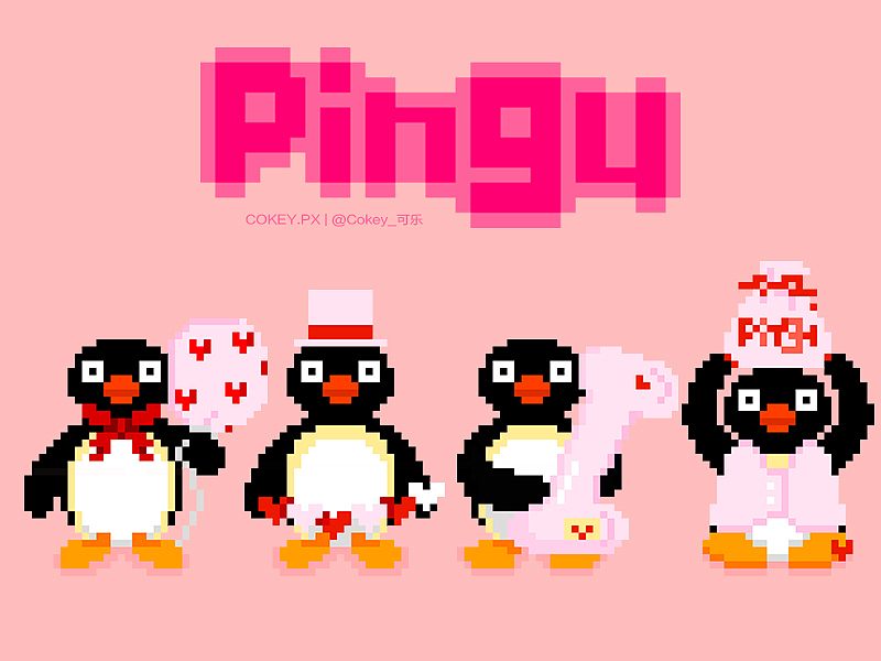 Pingu系列像素画（图ZMzg5NDI5MTMy） - 像素画 - 站酷设计师Cokey_可乐原创素材 - 站酷ZCOOL