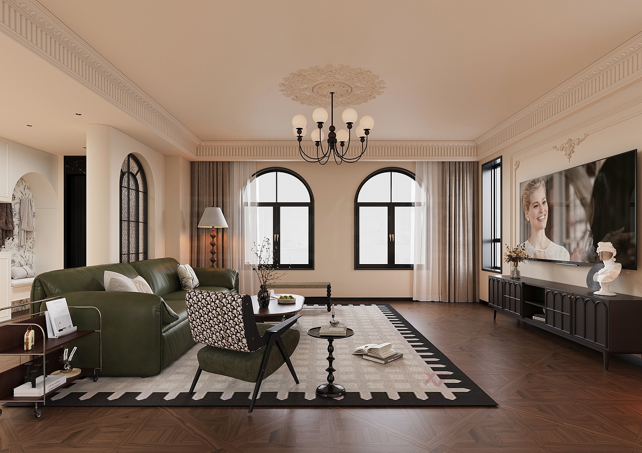 中古风家装效果图