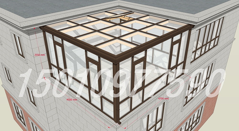 铝包木露台阳光房设计效果图