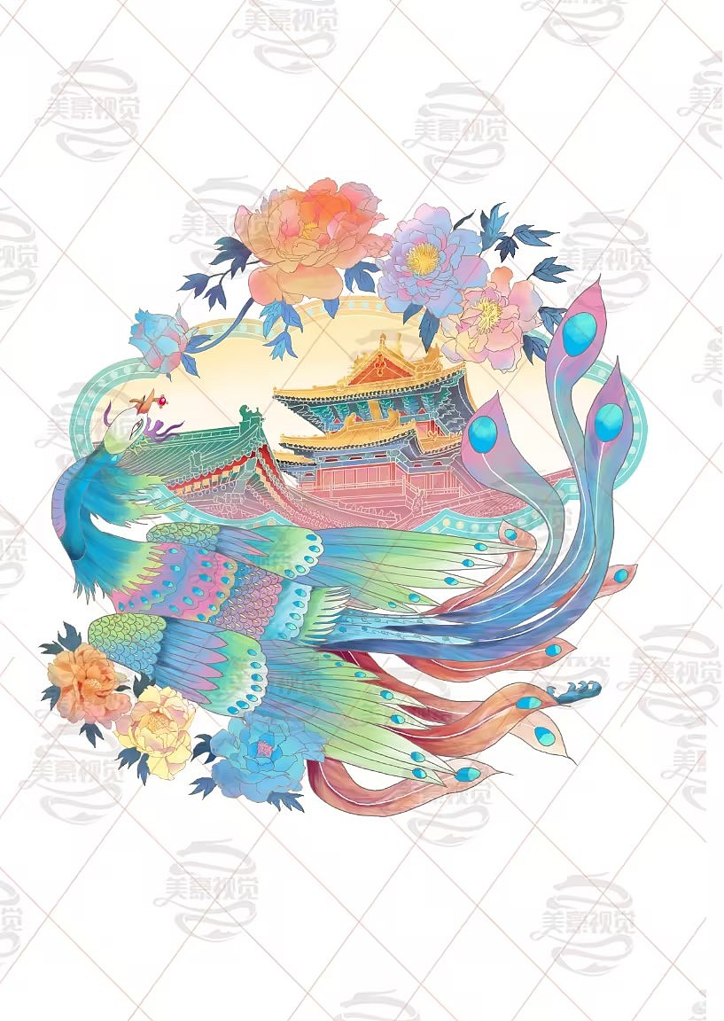 一些文创、商业插画作品