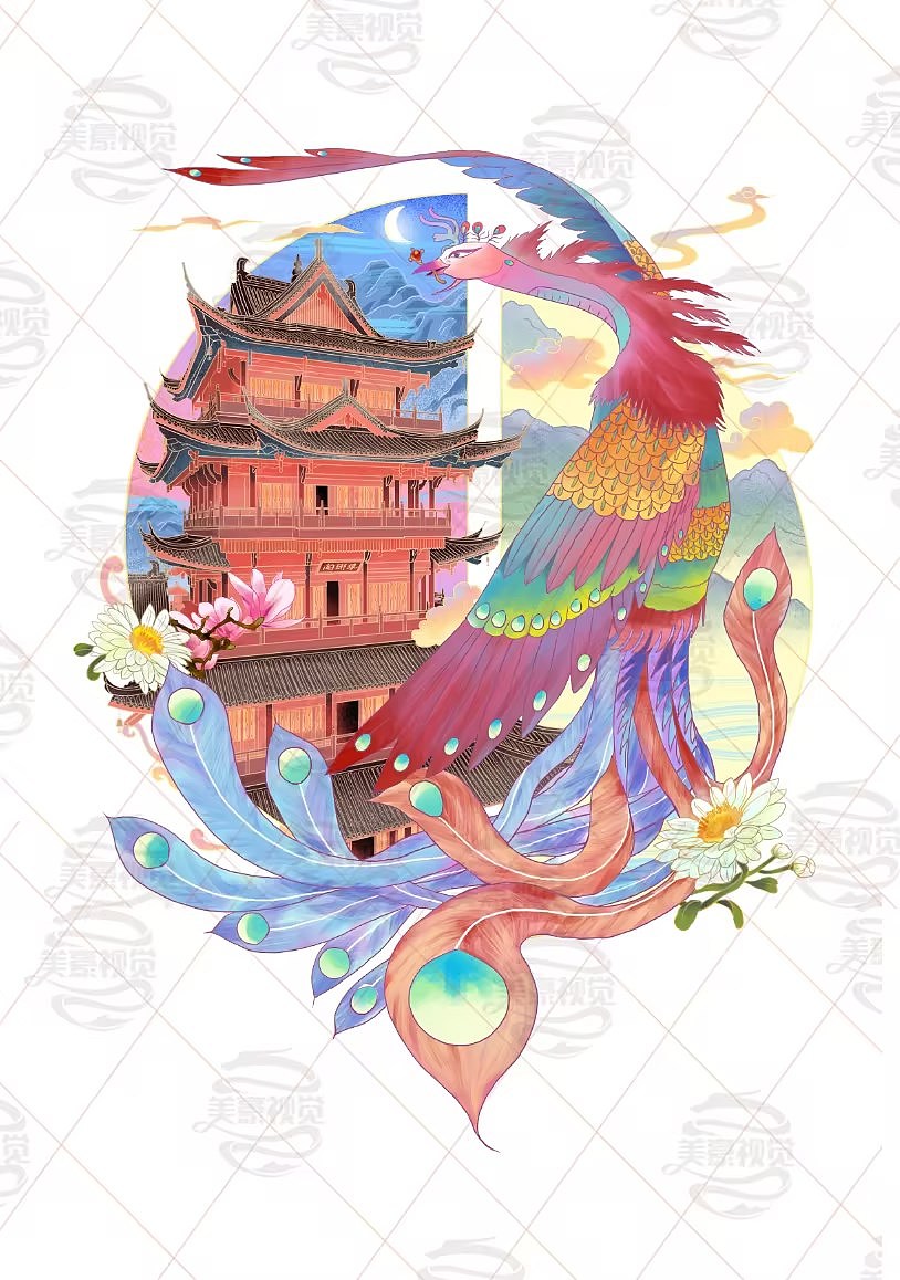 一些文创、商业插画作品