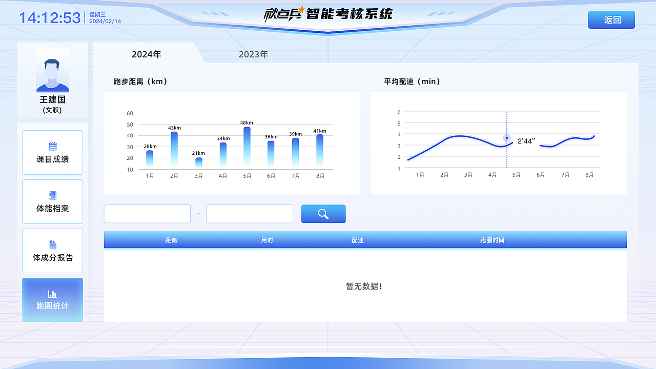海军某部体能考核系统