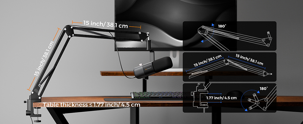【NearStream 支架麦克风 亚马逊套图设计】