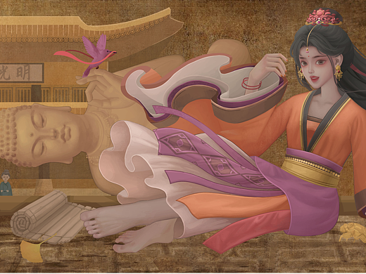 金缕流光映佛影——东方静美幻境中的“正大光明”