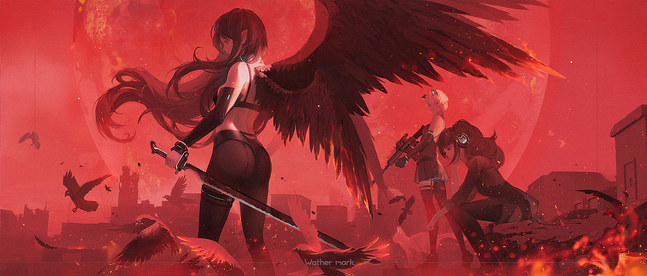 RED（图ZMzg5NDYzMzQ0） - 游戏原画 - 站酷设计师水印儿原创素材 - 站酷ZCOOL