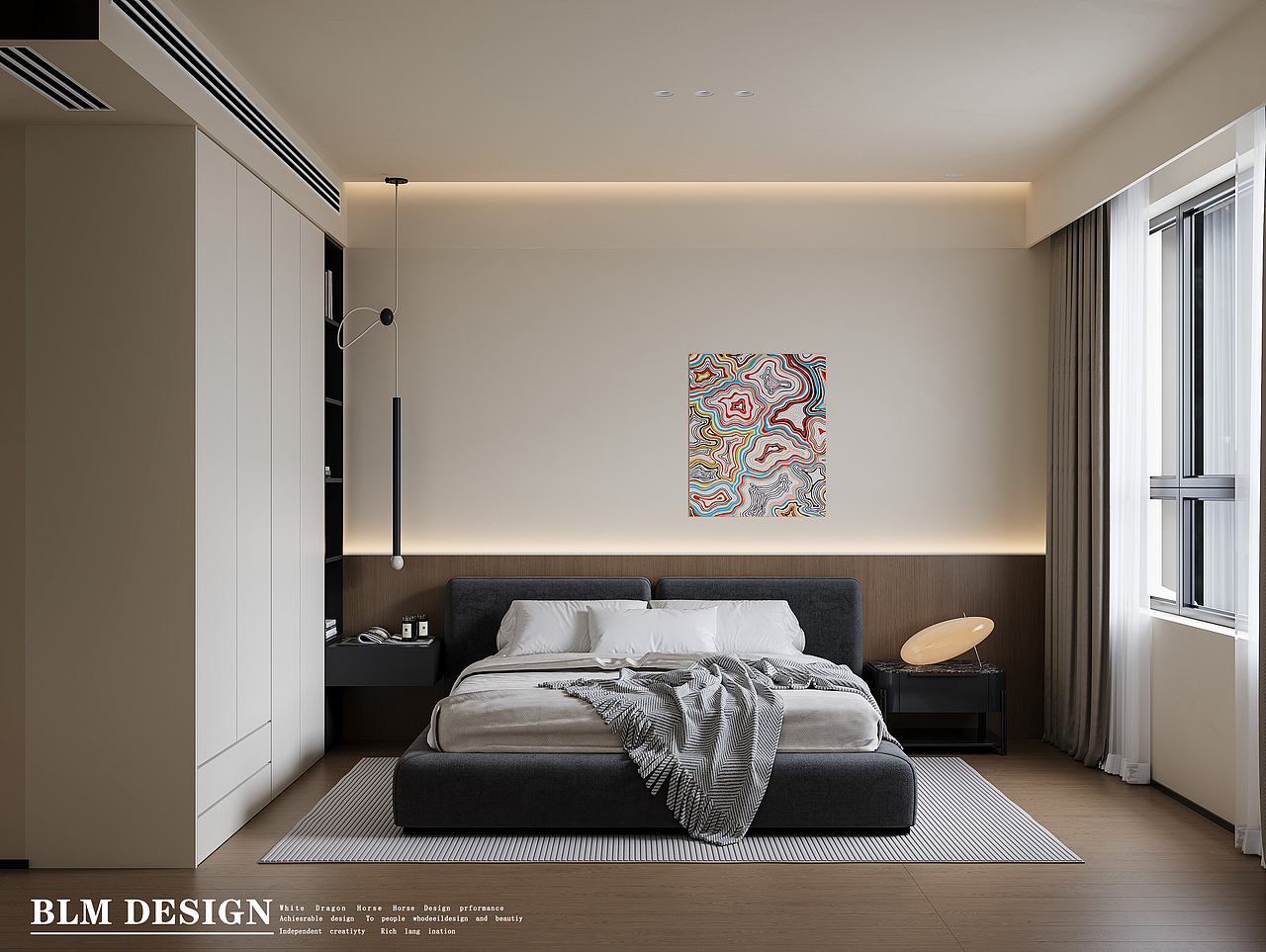 现代意式风格--白龙马效果图咔咔