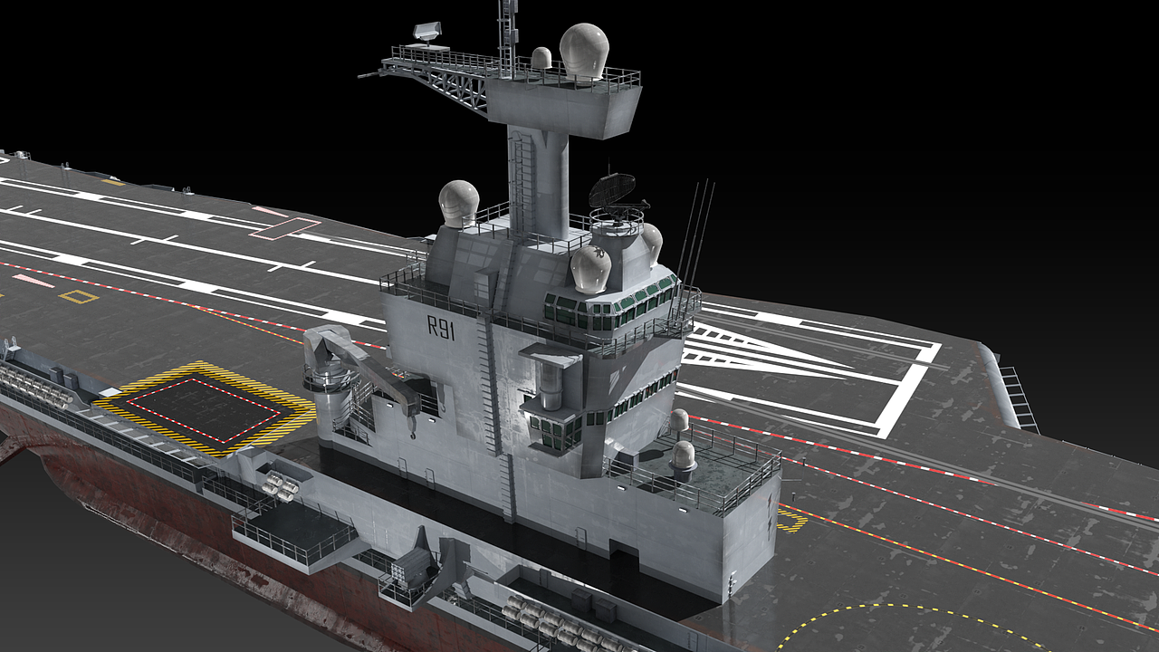 【Blender建模】戴高乐号核动力航空母舰