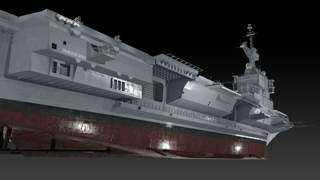 【Blender建模】戴高乐号核动力航空母舰