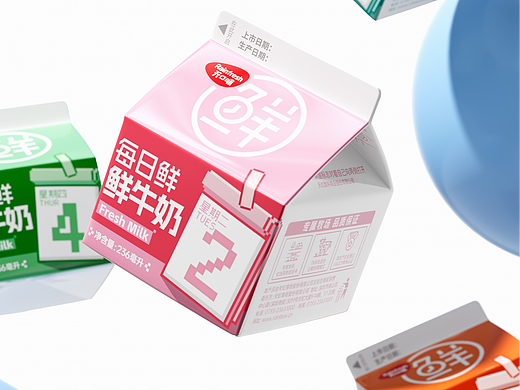 包装设计｜色彩密码解锁每日鲜奶，新鲜感爆棚