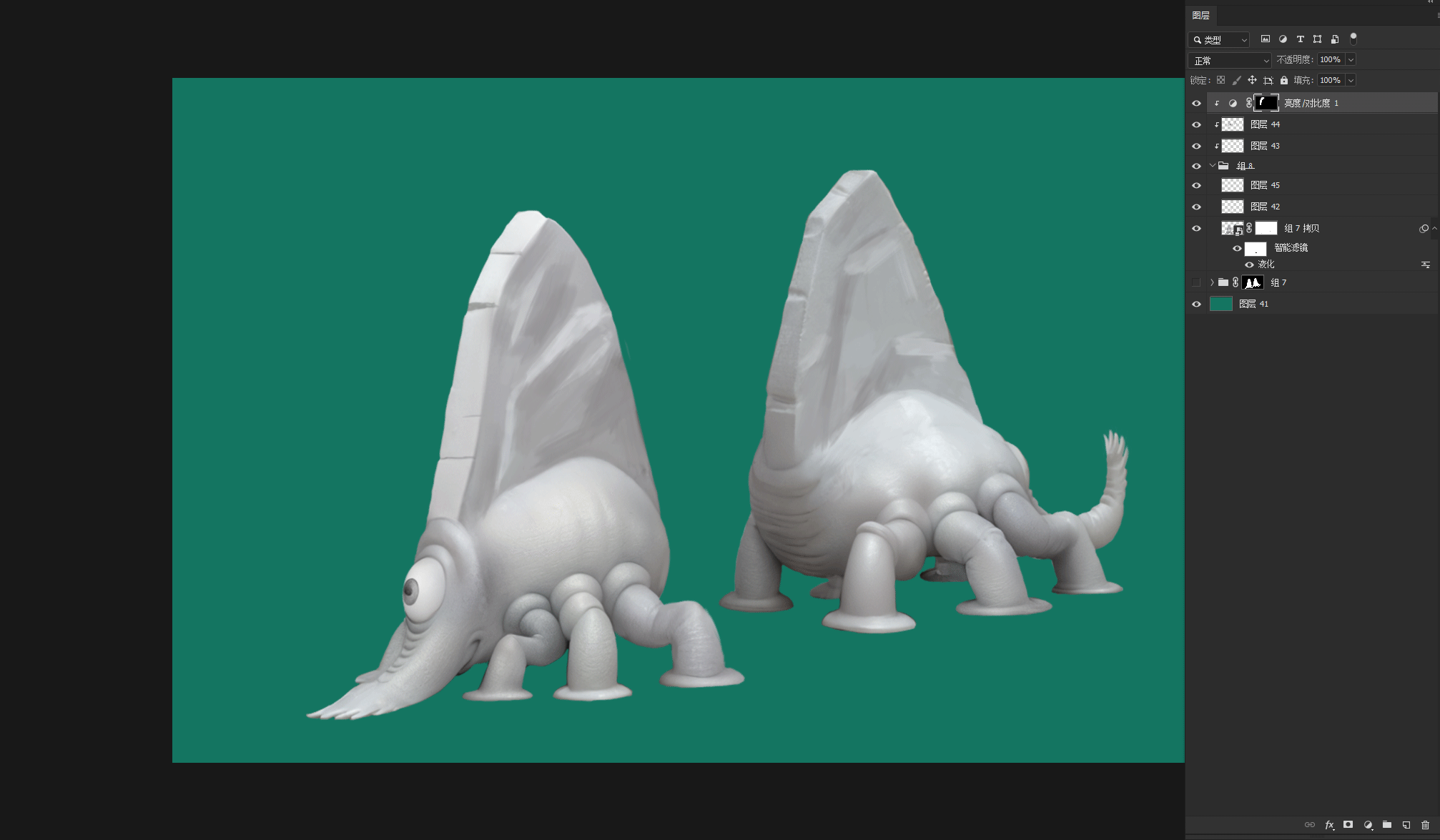 写实版外星生物制作过程(手绘+photoshop+Stable Diffusion)