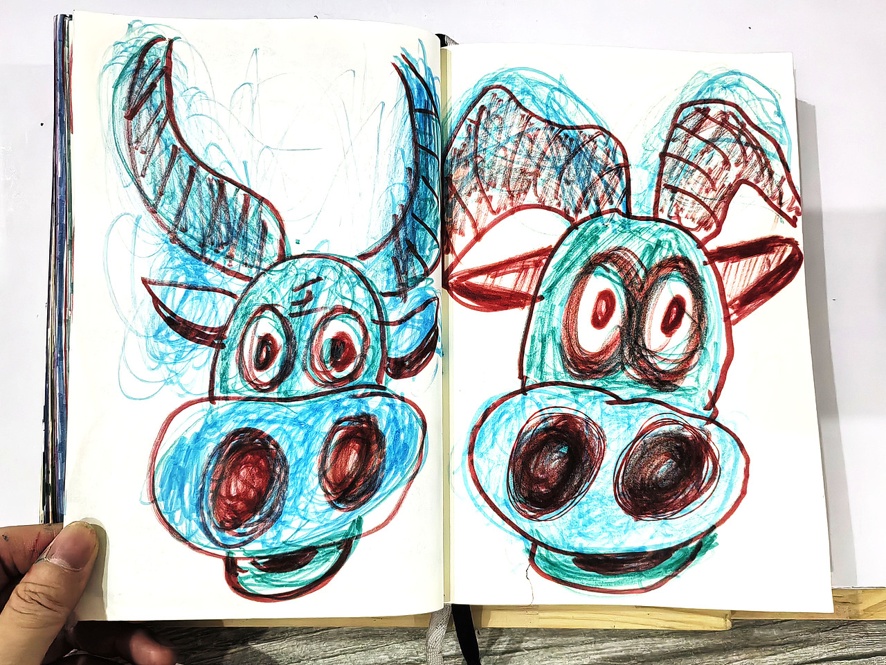 动物水彩笔手绘速写本合集1