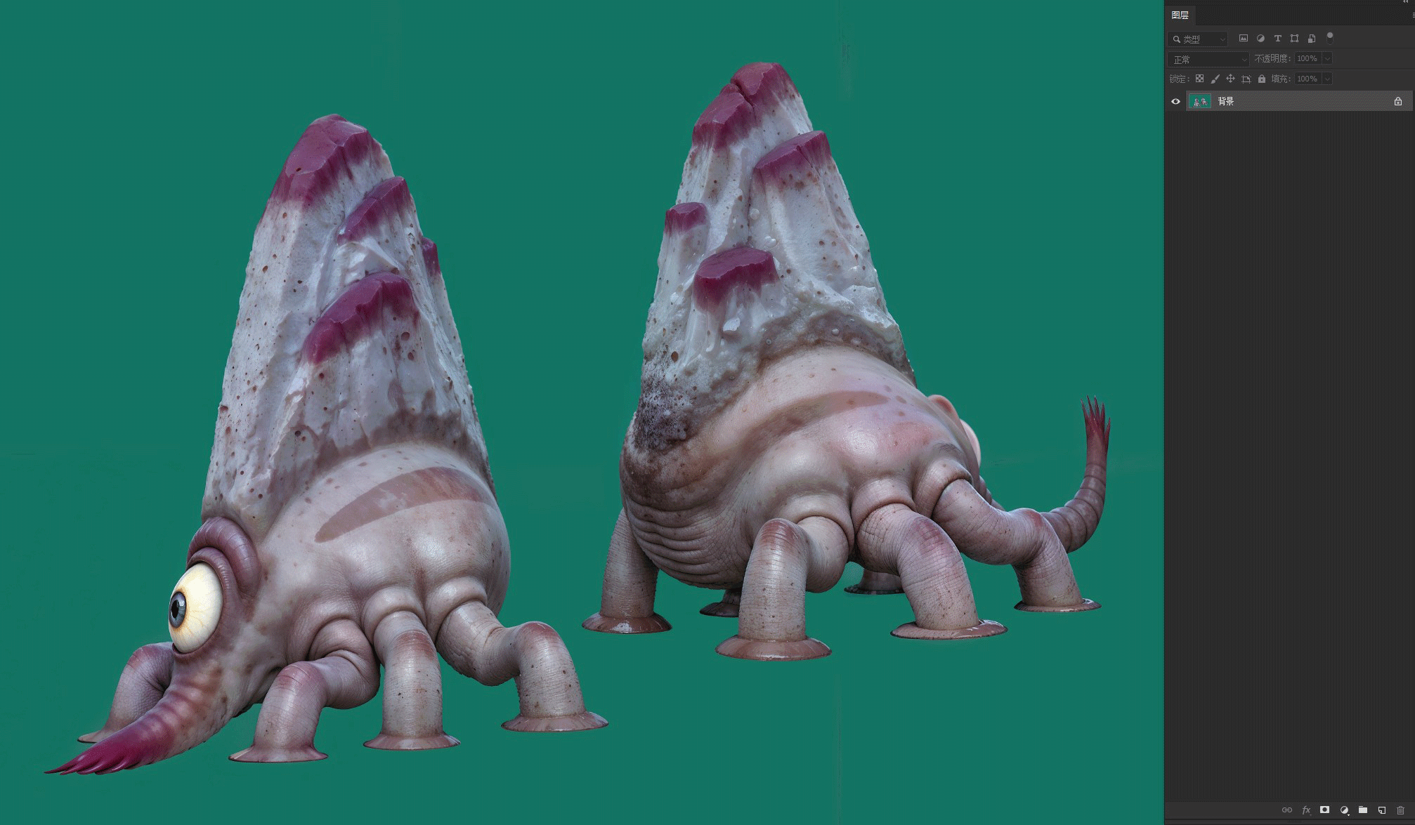 写实版外星生物制作过程(手绘+photoshop+Stable Diffusion)