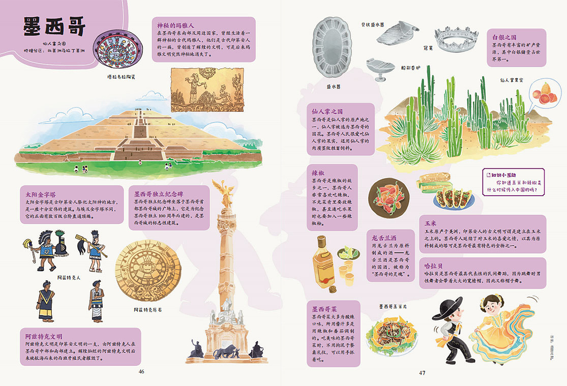 地理科普《给孩子的世界说明书》内页部分插图