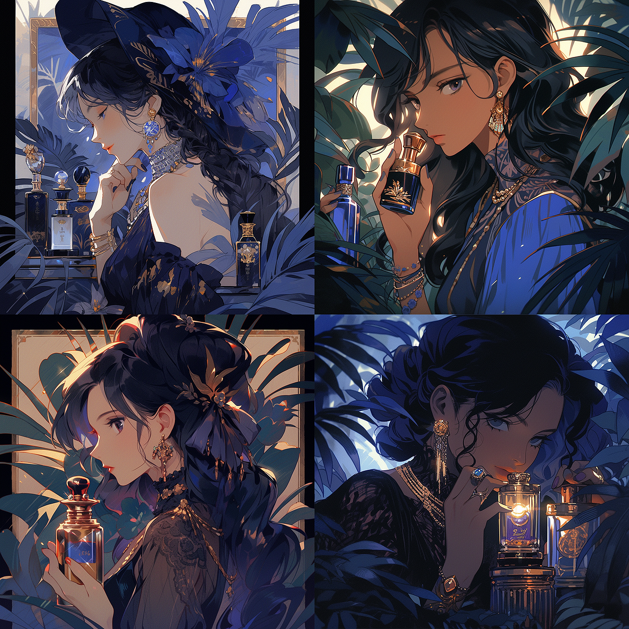 《蓝调绮梦:香氛与华服间的静谧遐思》