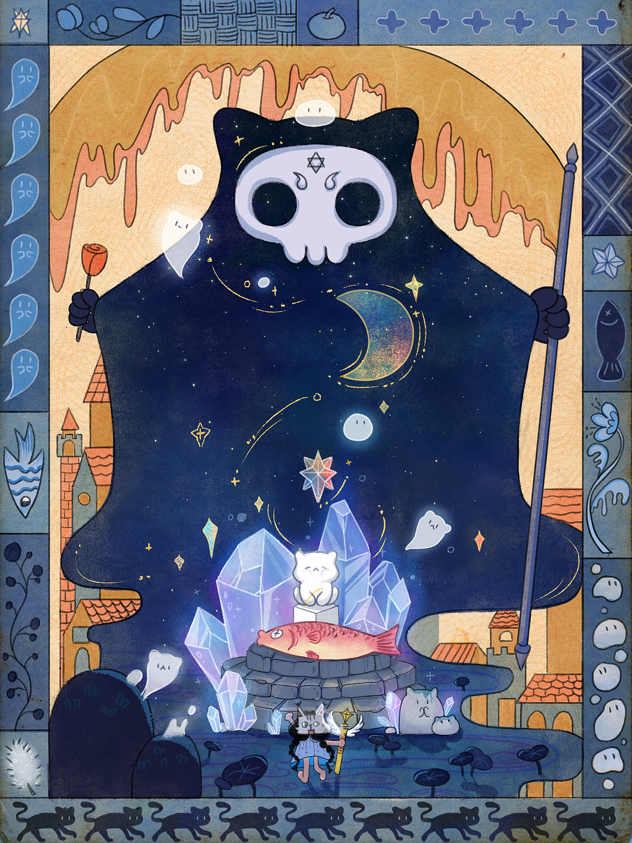 猫神宇宙插画小合集(图ZMzg5NTMwNjYw) - 儿童插画 - 站酷设计师萧白酱原创素材 - 站酷ZCOOL